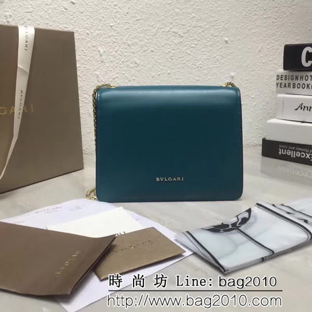 BVLGARI寶格麗 Serpenti Forever小牛皮翻蓋包 鏈條單肩斜挎包 285884 FYD1078